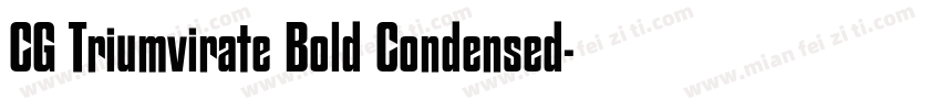 CG Triumvirate Bold Condensed字体转换